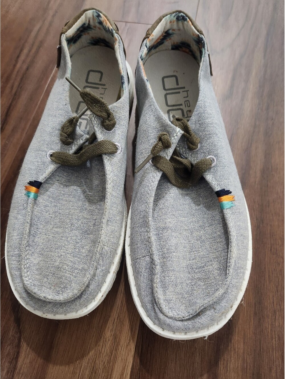Hey Dude Wendy Rodeo Slip On Shoes Womens Size 6 Grey